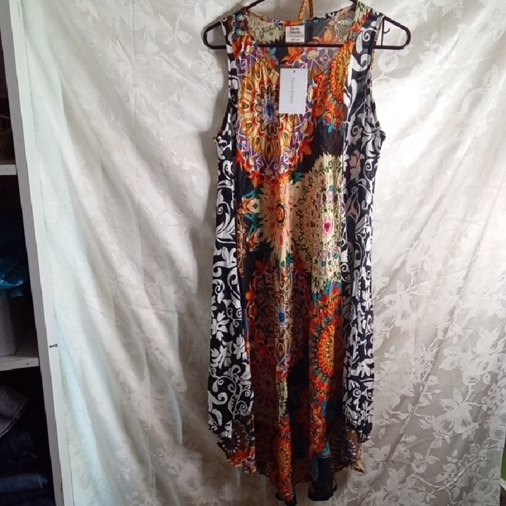 Vibrant Multicolor Asymmetrical Dress